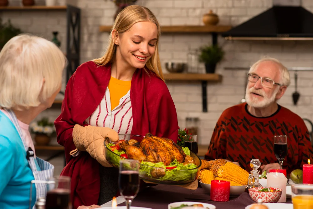 Home caregivers on thanksgiving