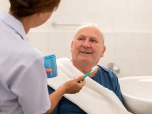 maintaining oral hygiene of senior adult