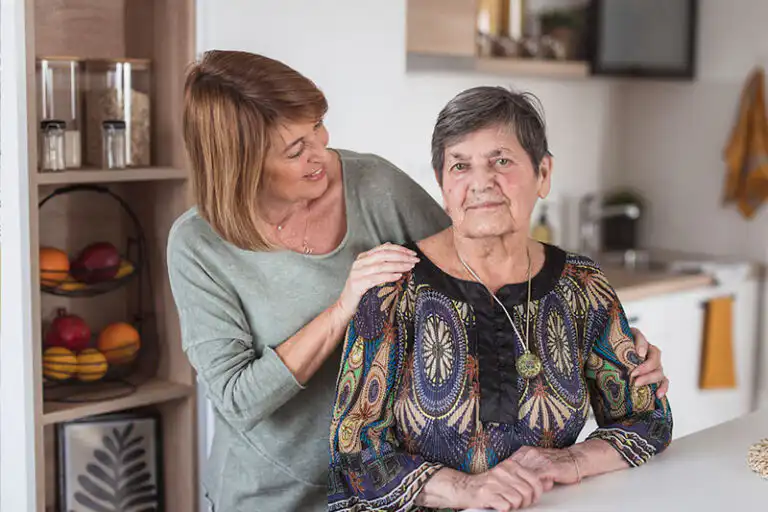 A woman learns how to manage shifts in time in a loved one with dementia as she cares for her aging mother.