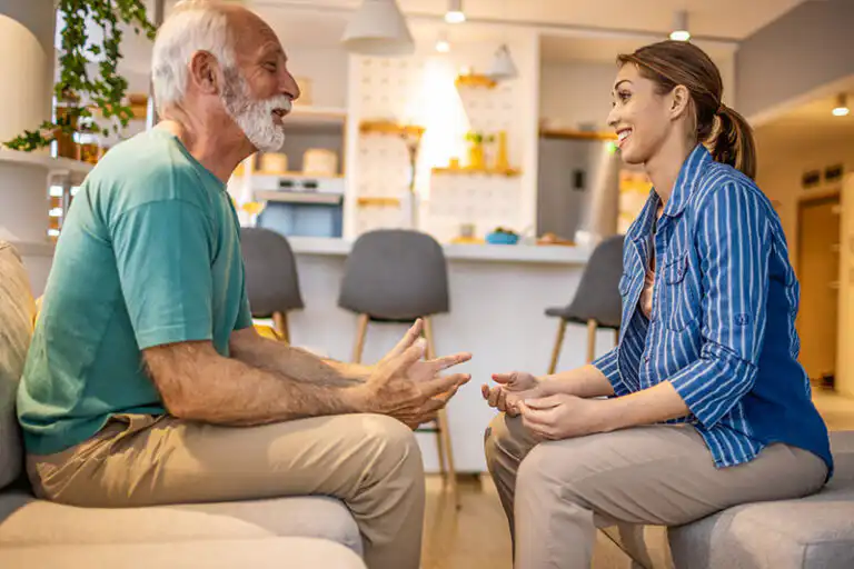 A caregiver goes over techniques to improve communication for people with Parkinson’s.