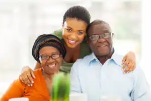 A woman explores home care for couples as she cares for her aging parents.